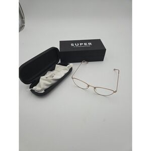 Super By Retro Super Future Gold Colored Glasses New in Box